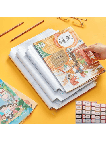 Self Adhesive Book Cover Transparent [30 Pcs – 3 Different Sizes – 10 Each] | Waterproof, Clear Book Cover Film for School Textbooks, Notebooks, Office Files | Easy to Apply & Residue-Free