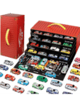 Toy Cars for Kids –  Race Cars Set with Container Storage Box, Die Cast Plastic Mini Racing Vehicles, Party Favor Toy Cars for Boys & Girls Toddlers Age 3-8 Years